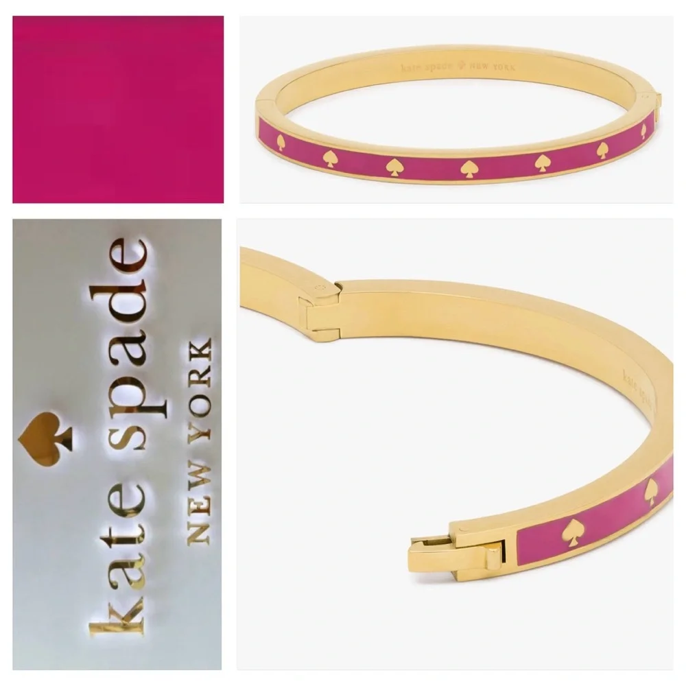 Kate Spade Gold and Pink Spade Bracelet - Picture 5 of 5